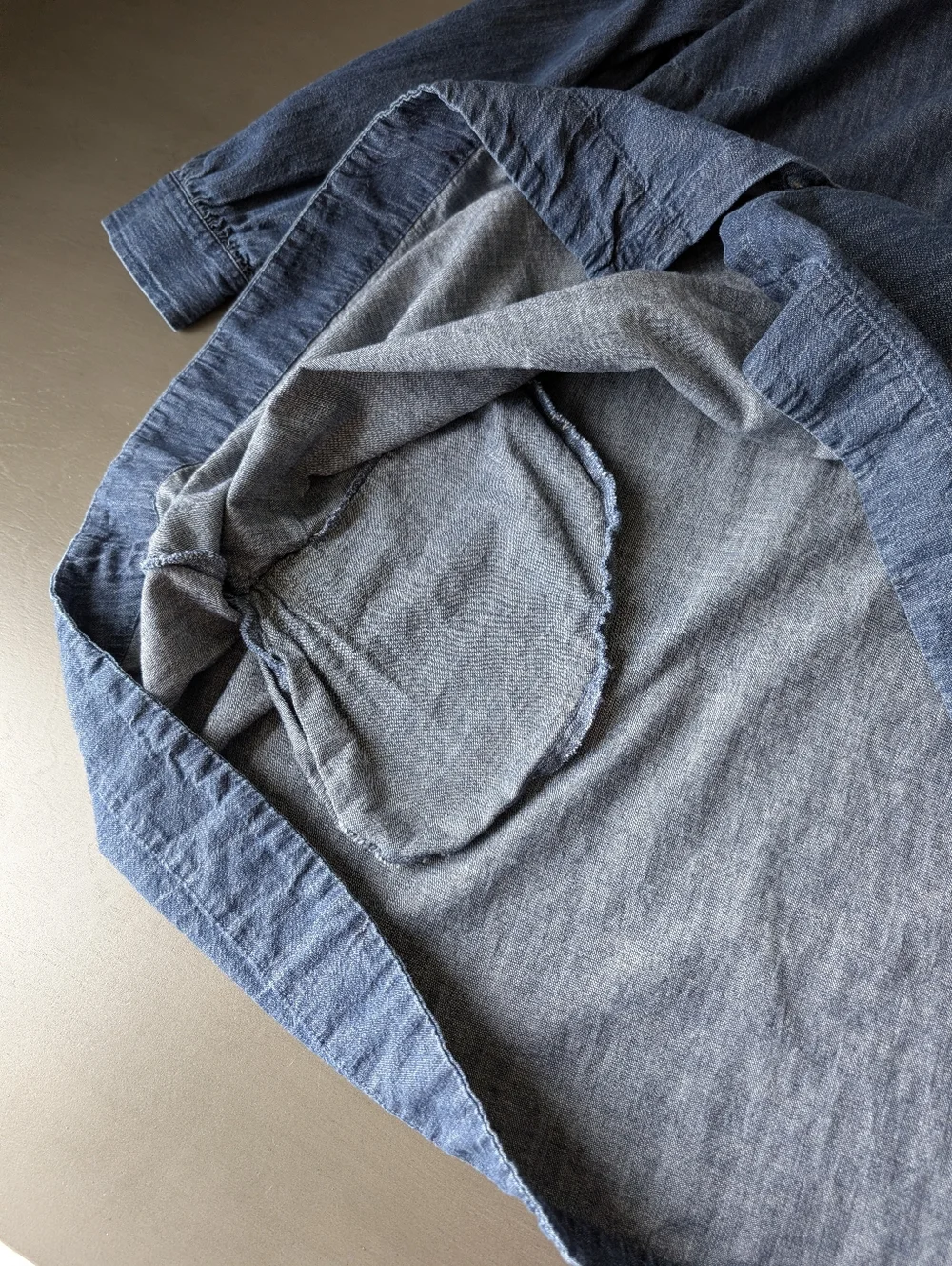 Free Assembly Blue Denim Button-Front Shirt Dress A-Line Size M Collared Cotton - Picture 10 of 16